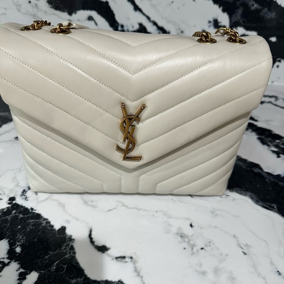 Yves Saint Laurent Cream Quilted Women Bag - Picture 1 of 7